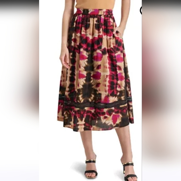 Dkny Dresses & Skirts - DKNY Women's Leaf Print A-Line Skirt  Large